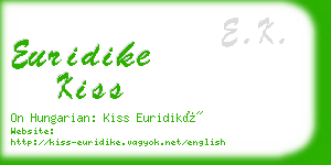 euridike kiss business card